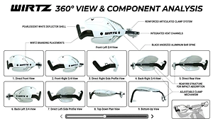 Cubremanos Wirtz Shock Armor Tornado XR 250 XR 300 KLX 300