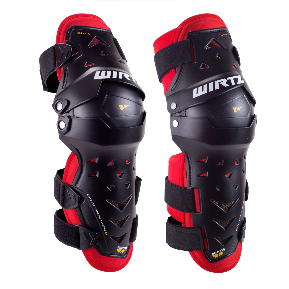 Rodillera Articulable Wirtz Elevate Negro Rojo Talle L/XL