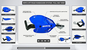 Cubremanos Wirtz Shock Armor Tornado XR 250 XR 300 KLX 300