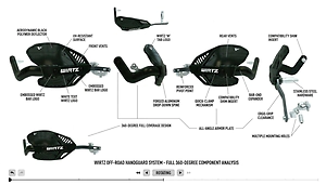 Cubremanos Wirtz Shock Armor Tornado XR 250 XR 300 KLX 300