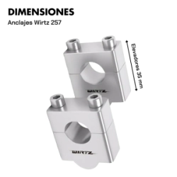 Elevador Manubrio 22mm + 25mm Tornado XR 250 XR300 KLX 300 CRF 230 TTR 230