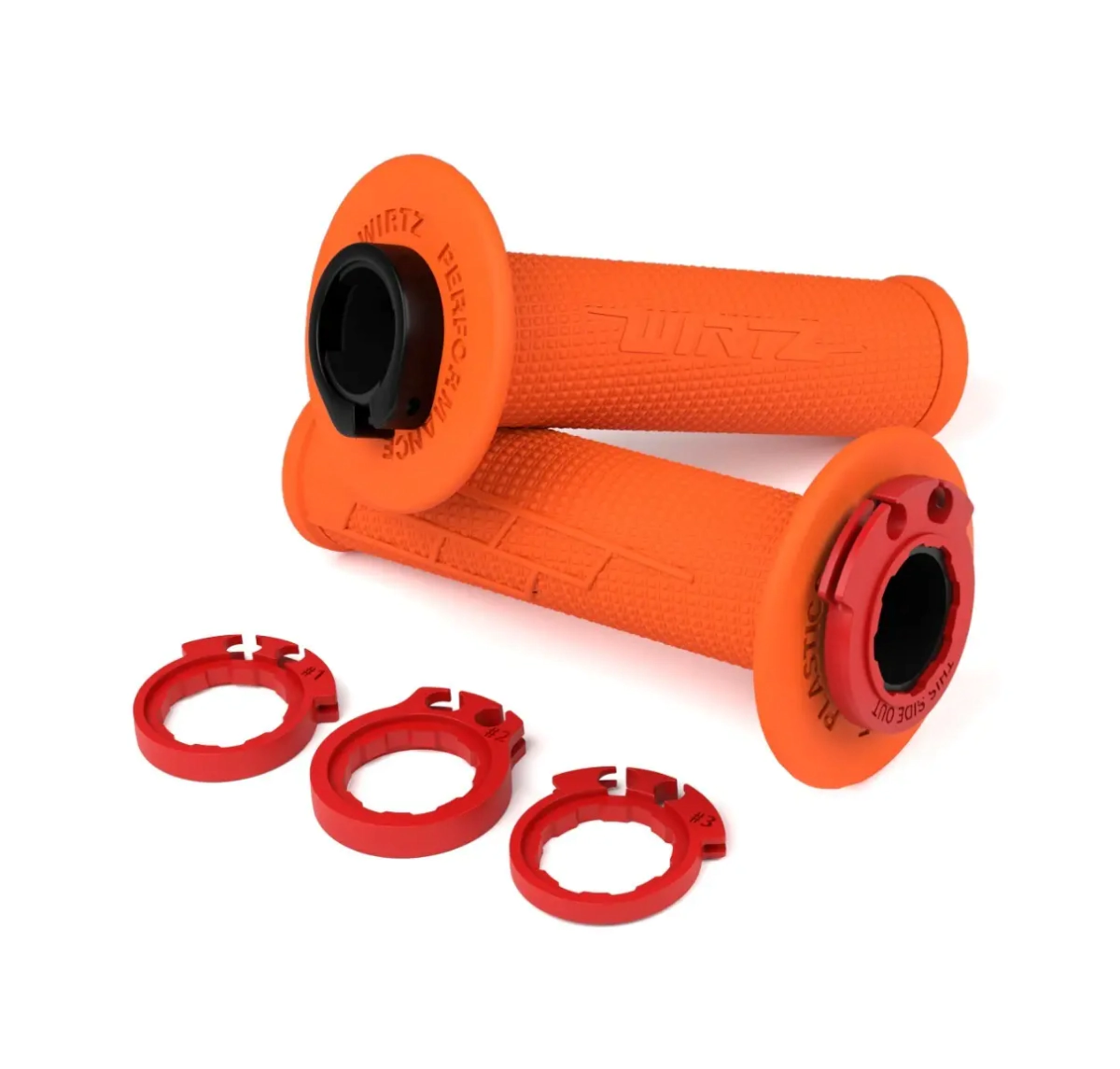 Pu�os de Moto Lock On CRF KXF KLX 300R KLX300L RMZ KTM YZF Naranja
